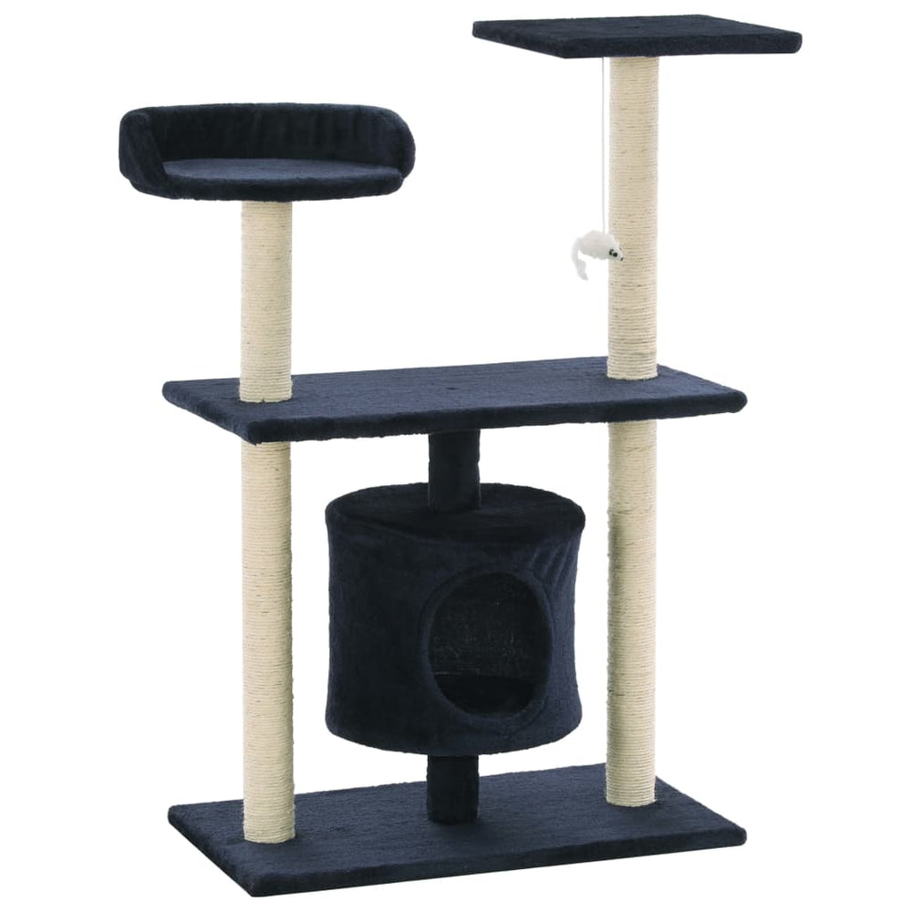 vidaXL Cat Scratching Post Sisal 95 cm Dark Blue