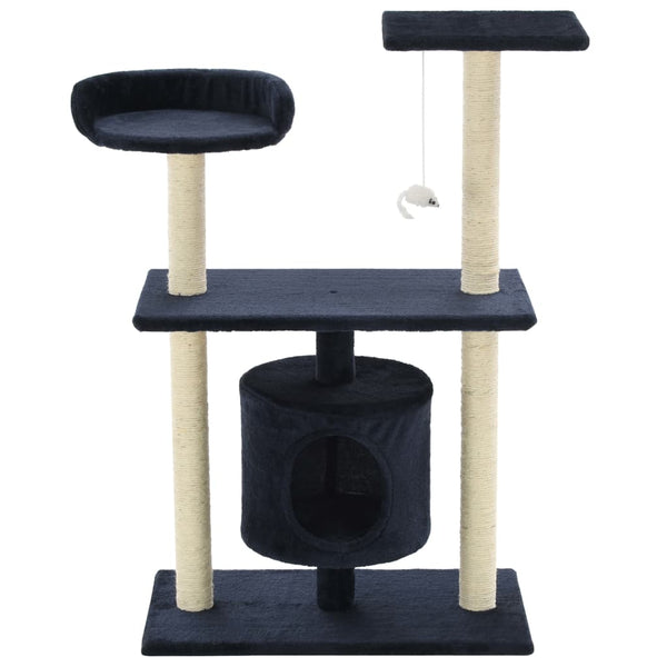 vidaXL Cat Scratching Post Sisal 95 cm Dark Blue