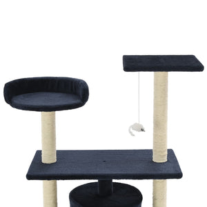 vidaXL Cat Scratching Post Sisal 95 cm Dark Blue