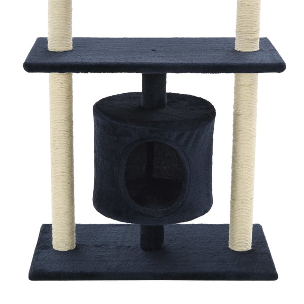 vidaXL Cat Scratching Post Sisal 95 cm Dark Blue