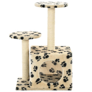 vidaXL Cat Scratching Post Sisal 60 cm Beige Paw Print