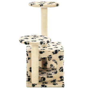 vidaXL Cat Scratching Post Sisal 60 cm Beige Paw Print
