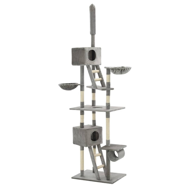 vidaXL Cat Scratching Post Sisal 230 - 260 cm Grey