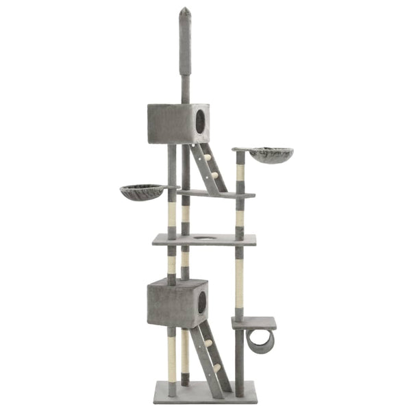 vidaXL Cat Scratching Post Sisal 230 - 260 cm Grey