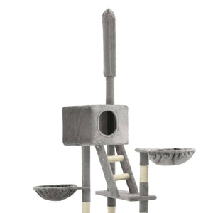 vidaXL Cat Scratching Post Sisal 230 - 260 cm Grey