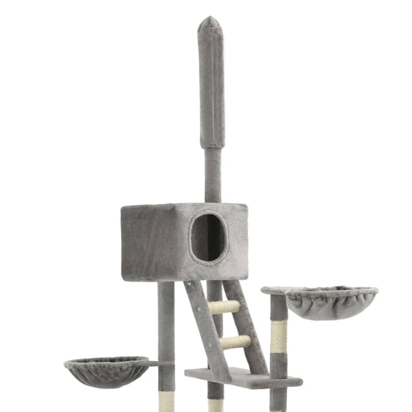 vidaXL Cat Scratching Post Sisal 230 - 260 cm Grey