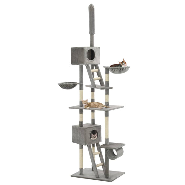 vidaXL Cat Scratching Post Sisal 230 - 260 cm Grey
