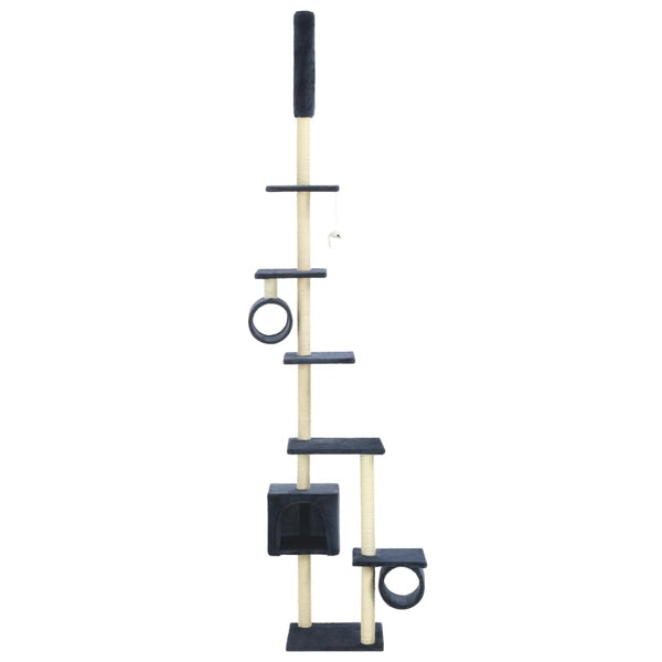 vidaXL Cat Tree with Sisal Scratching Posts 260 cm Dark Blue
