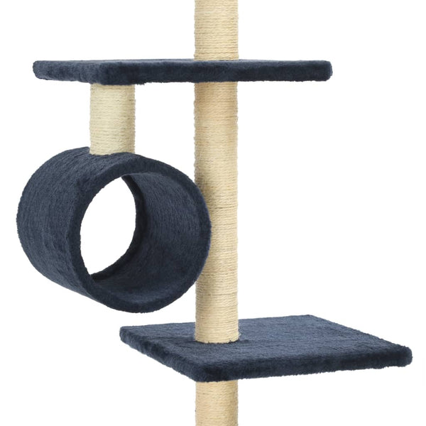 vidaXL Cat Tree with Sisal Scratching Posts 260 cm Dark Blue