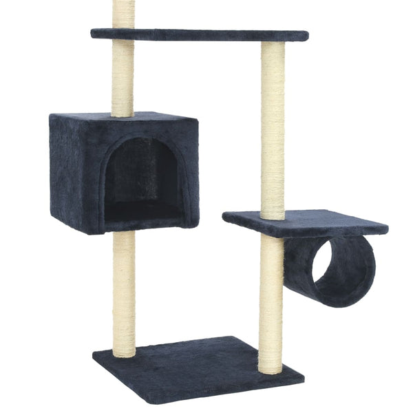 vidaXL Cat Tree with Sisal Scratching Posts 260 cm Dark Blue