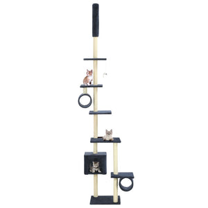 vidaXL Cat Tree with Sisal Scratching Posts 260 cm Dark Blue
