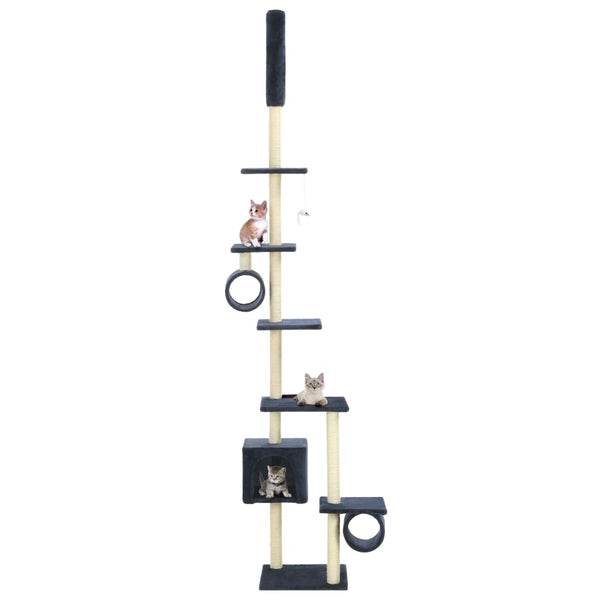 vidaXL Cat Tree with Sisal Scratching Posts 260 cm Dark Blue