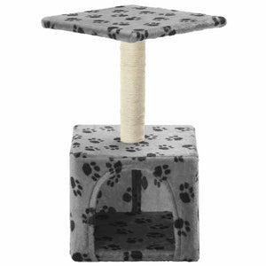 vidaXL Cat Scratching Post Sisal 55 cm Grey Paw Print