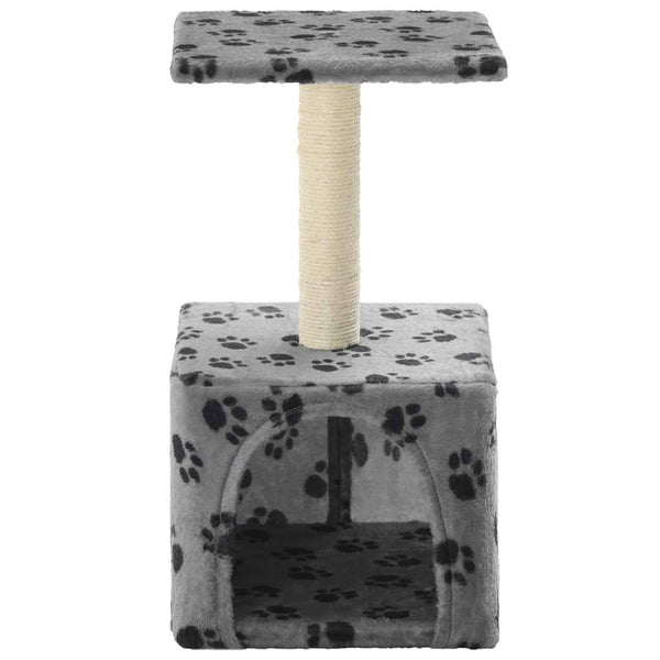 vidaXL Cat Scratching Post Sisal 55 cm Grey Paw Print