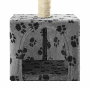 vidaXL Cat Scratching Post Sisal 55 cm Grey Paw Print