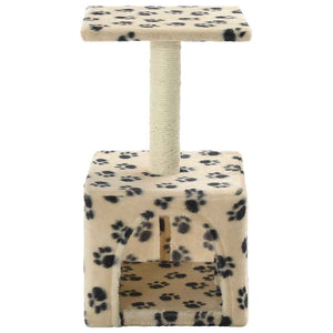 vidaXL Cat Scratching Post Sisal 55 cm Beige Paw Print