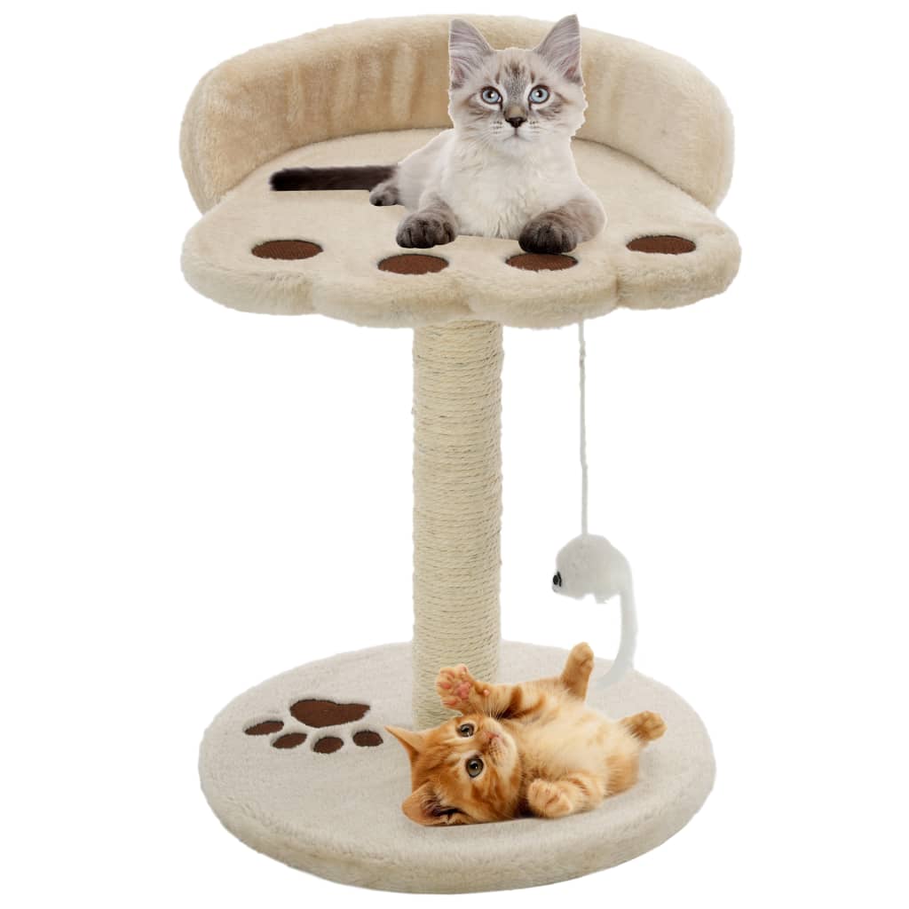 vidaXL Cat Scratching Post Sisal 40 cm Beige and Brown