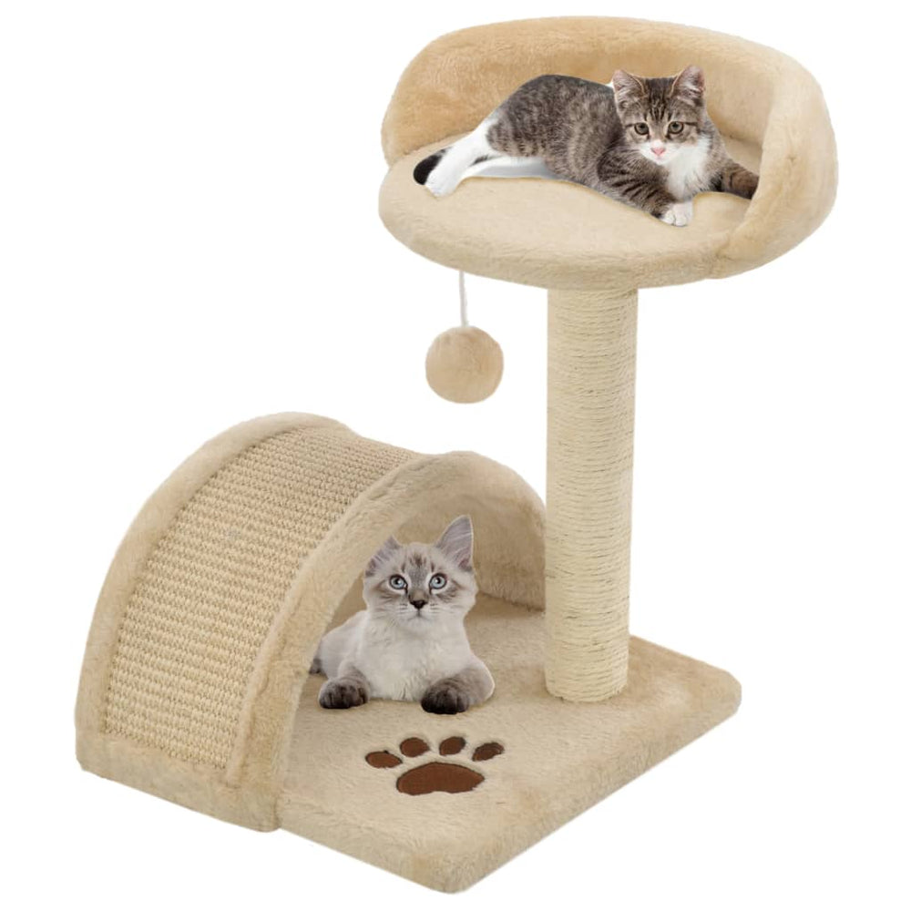 vidaXL Cat Scratching Post Sisal 40 cm Beige and Brown