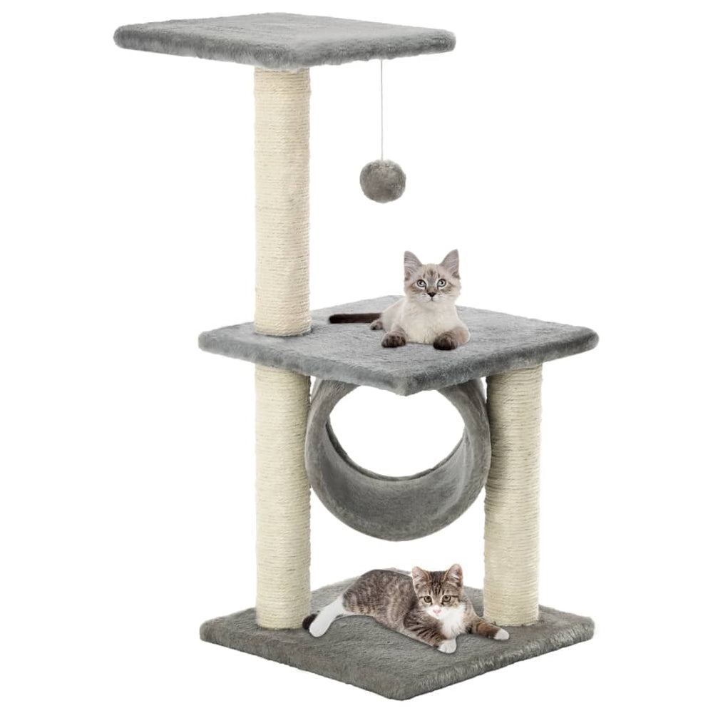 vidaXL Cat Scratching Post Sisal 65 cm Grey