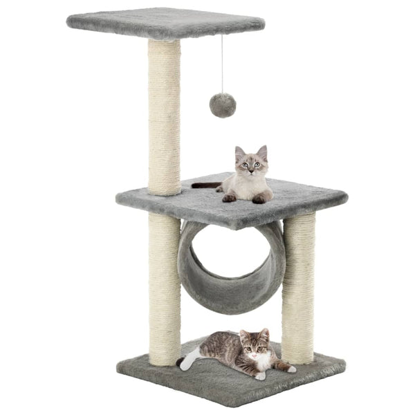 vidaXL Cat Scratching Post Sisal 65 cm Grey