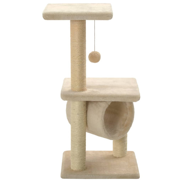 vidaXL Cat Scratching Tree Sisal 65 cm Beige