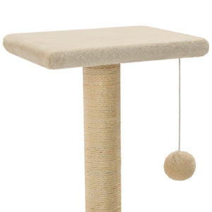 vidaXL Cat Scratching Tree Sisal 65 cm Beige