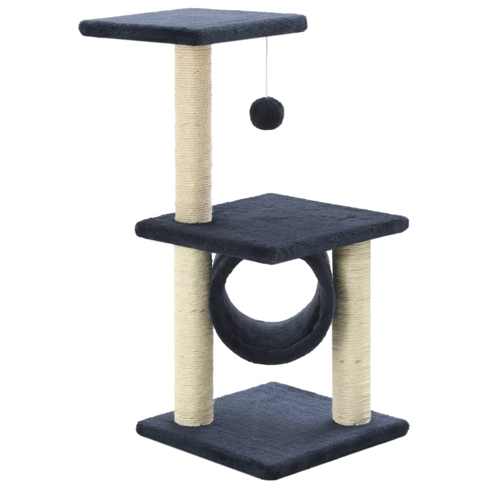 vidaXL Cat Scratching Post Sisal 65 cm Dark Blue
