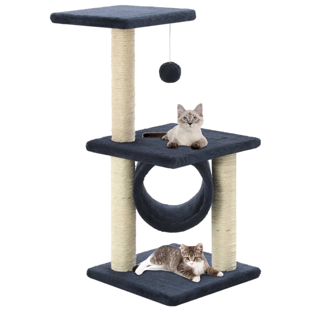 vidaXL Cat Scratching Post Sisal 65 cm Dark Blue