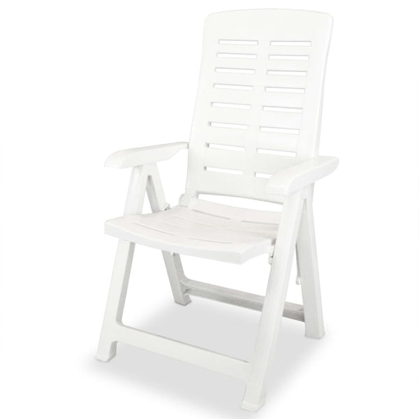 vidaXL Garden Loungers 6 pcs. Plastic White