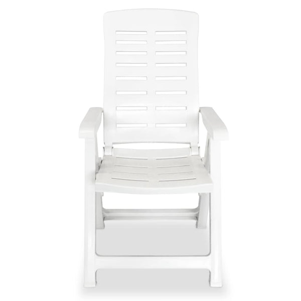 vidaXL Garden Loungers 6 pcs. Plastic White