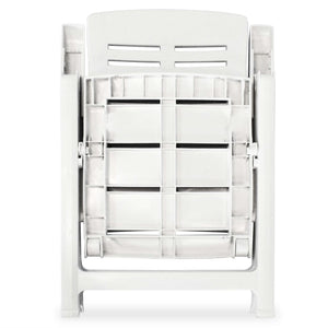 vidaXL Garden Loungers 6 pcs. Plastic White