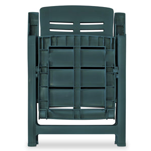vidaXL Garden Loungers 4 pcs. Plastic Green