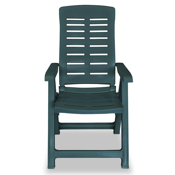 vidaXL Garden Loungers 6 pcs. Plastic Green