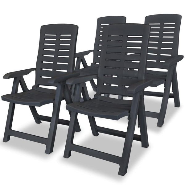 vidaXL Garden Sun Loungers 4 pcs. Anthracite
