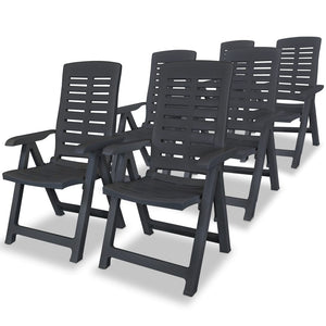 vidaXL Garden Sun Loungers 6 pcs. Anthracite
