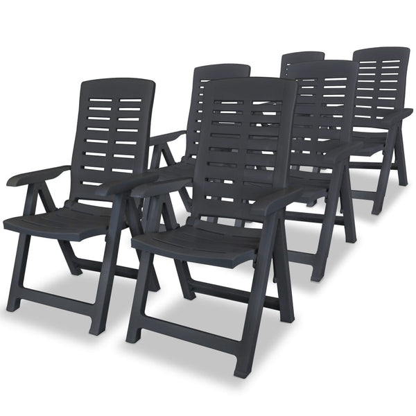 vidaXL Garden Sun Loungers 6 pcs. Anthracite