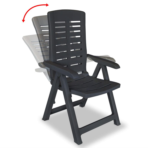 vidaXL Garden Sun Loungers 6 pcs. Anthracite