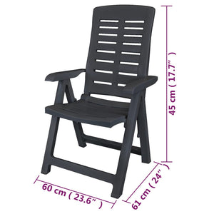 vidaXL Garden Sun Loungers 6 pcs. Anthracite