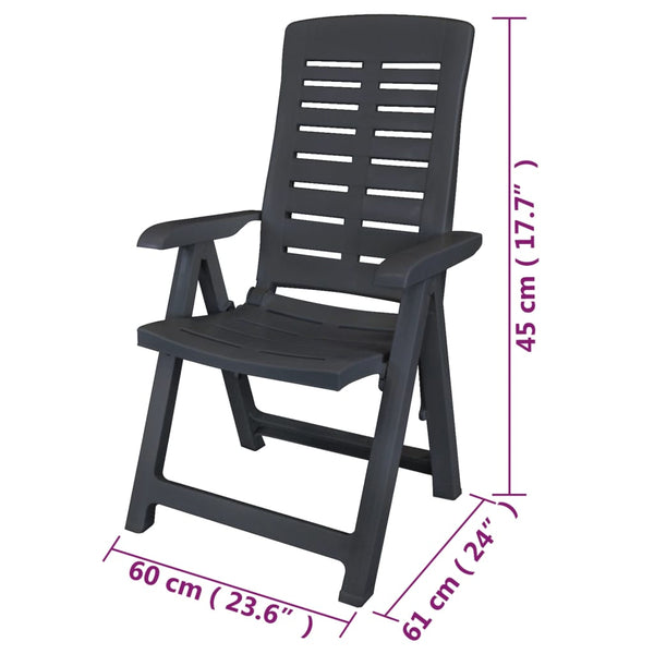 vidaXL Garden Sun Loungers 6 pcs. Anthracite