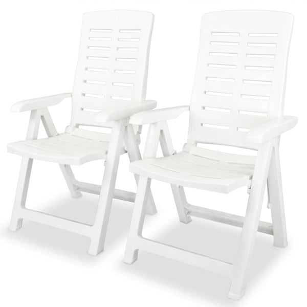 vidaXL 3-Piece Bistro Set Plastic White