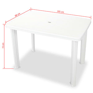 vidaXL 3-Piece Bistro Set Plastic White