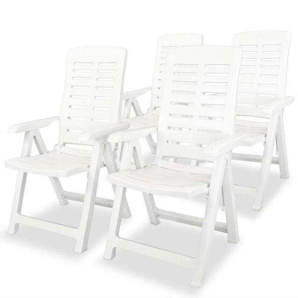 vidaXL 5-piece Garden Dining Set Plastic White