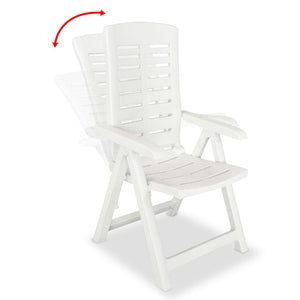 vidaXL 5-piece Garden Dining Set Plastic White