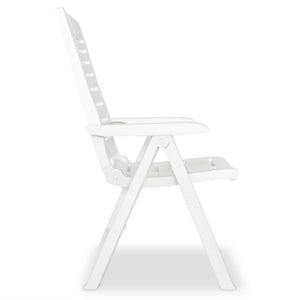 vidaXL 5-piece Garden Dining Set Plastic White