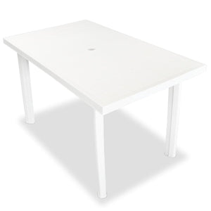 vidaXL 7-piece Outdoor Dining Set Plastic White
