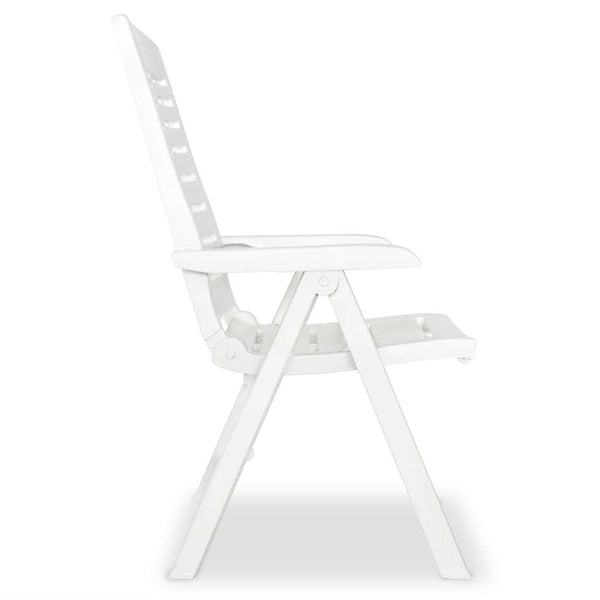 vidaXL 7-piece Outdoor Dining Set Plastic White