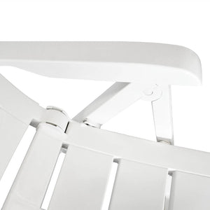 vidaXL 7-piece Outdoor Dining Set Plastic White
