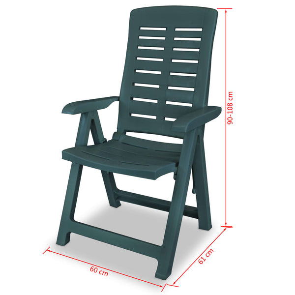 vidaXL 5-Piece Garden Dining Set Plastic Green