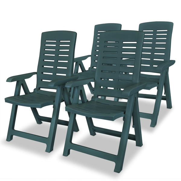 vidaXL 5-Piece Garden Dining Set Plastic Green