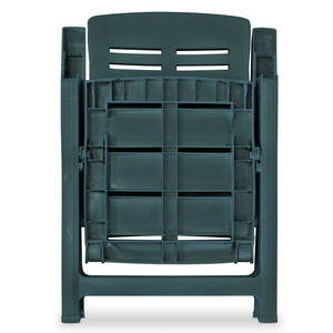 vidaXL 7-Piece Outdoor Dining Set Plastic Green